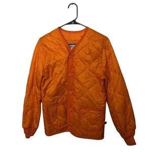Alpha Industries Jacket Mens XS Orange Liner M-65 Bomber Quilted Pockets